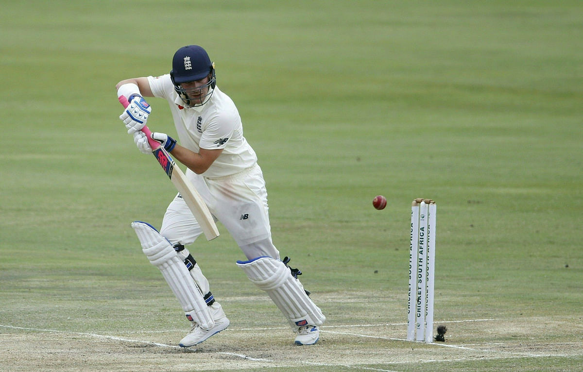 England`s Rory Burns watches the ball after playing a shot during the third day of the first Test cricket match between South Africa and England at The SuperSport Park stadium at Centurion near Pretoria on 28 December, 2019. Photo: AFP