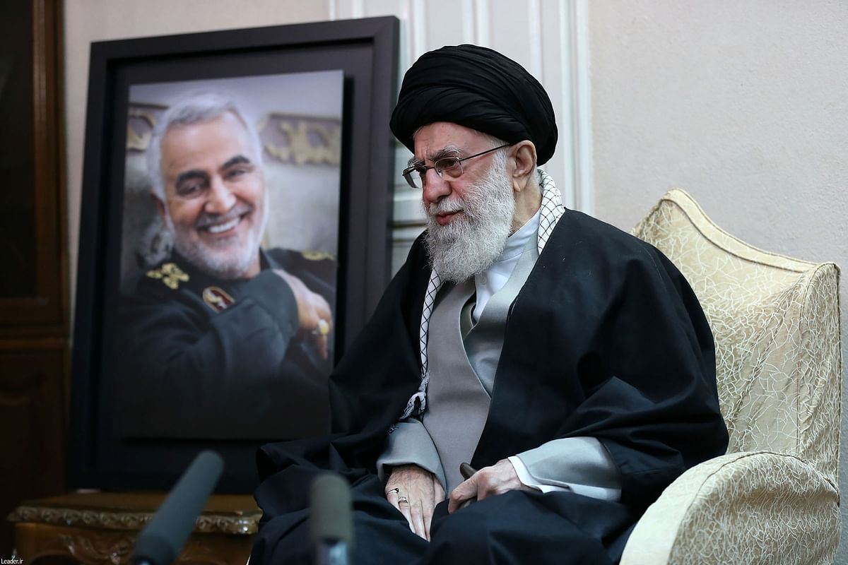A handout picture provided by the office of Iran`s supreme leader Ayatollah Ali Khamenei on 3 January 2020, shows him visiting the family of killed Iranian Revolutional Guards commander Qasem Soleimani (picture), in the capital Tehran. Photo: AFP