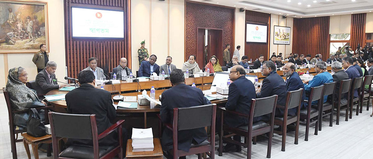 ECNEC chairperson prime minister Sheikh Hasina chaired the meeting of the Executive Committee of the National Economic Council in Sher-e-Bangla Nagara area, Dhaka on 7 January 2020. Photo: PID