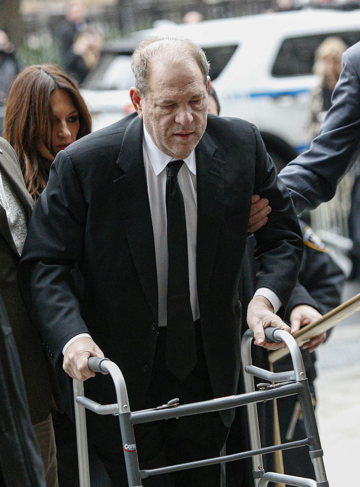 Harvey Weinstein arrives to the court on 6 January in New York City. Weinstein, a movie producer whose alleged sexual misconduct helped spark the #MeToo movement, pleaded not-guilty on five counts of rape and sexual assault against two unnamed women and faces a possible life sentence in prison. Photo: AFP