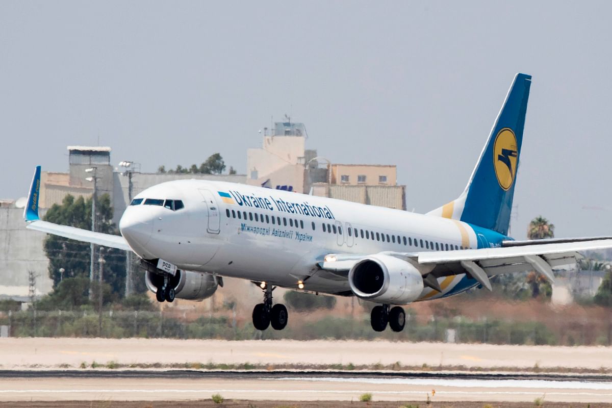 A Boeing 737-3E7 from Ukraine International Airlines. AFP file photo