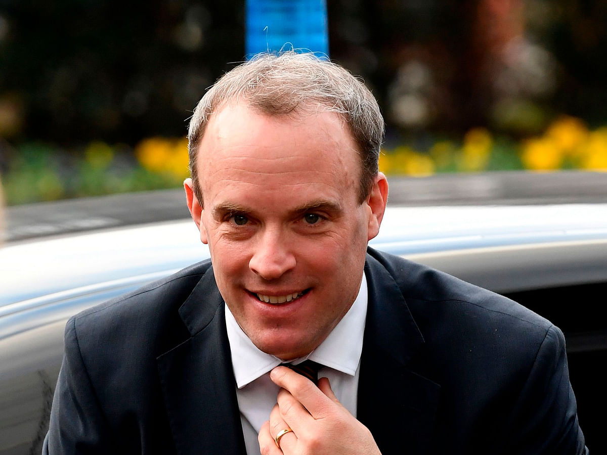 Britian`s Foreign Secretary Dominic Raab arrives for a European Union Foreign Affairs ministers` meeting at the EU headquarters in Brussels on 7 February. Photo: AFP