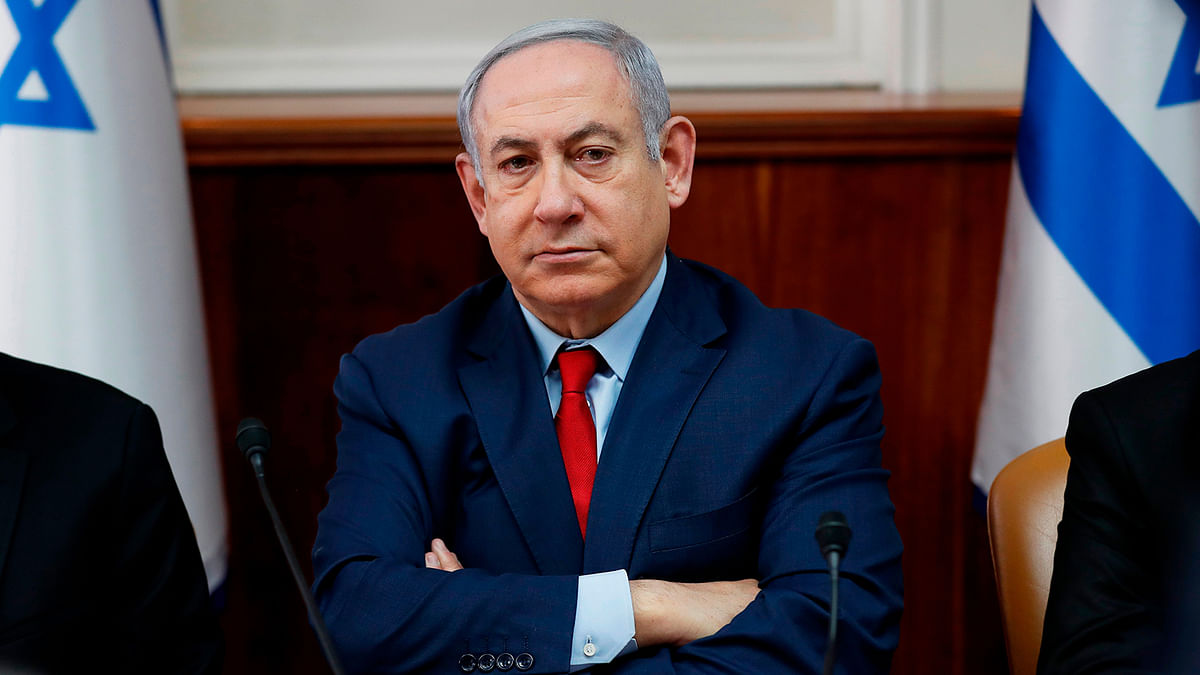 Israel`s prime minister Benjamin Netanyahu attends the weekly cabinet meeting in Jerusalem on 5 January. Photo: AFP