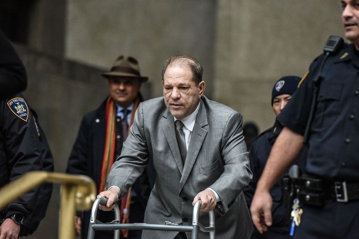 Harvey Weinstein leaves the courthouse at New York City criminal court during his sex crimes trial on 7 January in New York City. Photo: AFP