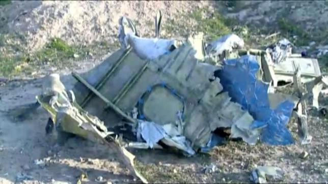 Part of the wreckage from Ukraine International Airlines flight PS752, a Boeing 737-800 plane that crashed after taking off from Tehran`s Imam Khomeini airport. Reuters` File Photo