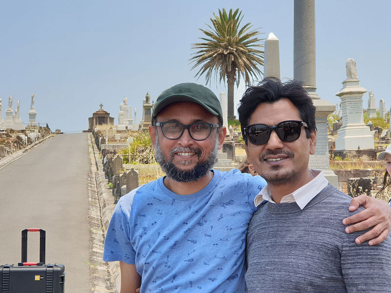 Bangladeshi filmmaker Mostofa Sarwar Farooki with acclaimed Bollywood actor Nawazuddin Siddiqui. Photo: Collected