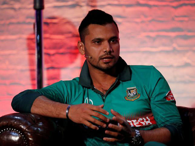 Bangladesh`s Mashrafe Mortaza during a press conference at the Film Shed, London, Britain on 23 May 2019. Photo: Reuters