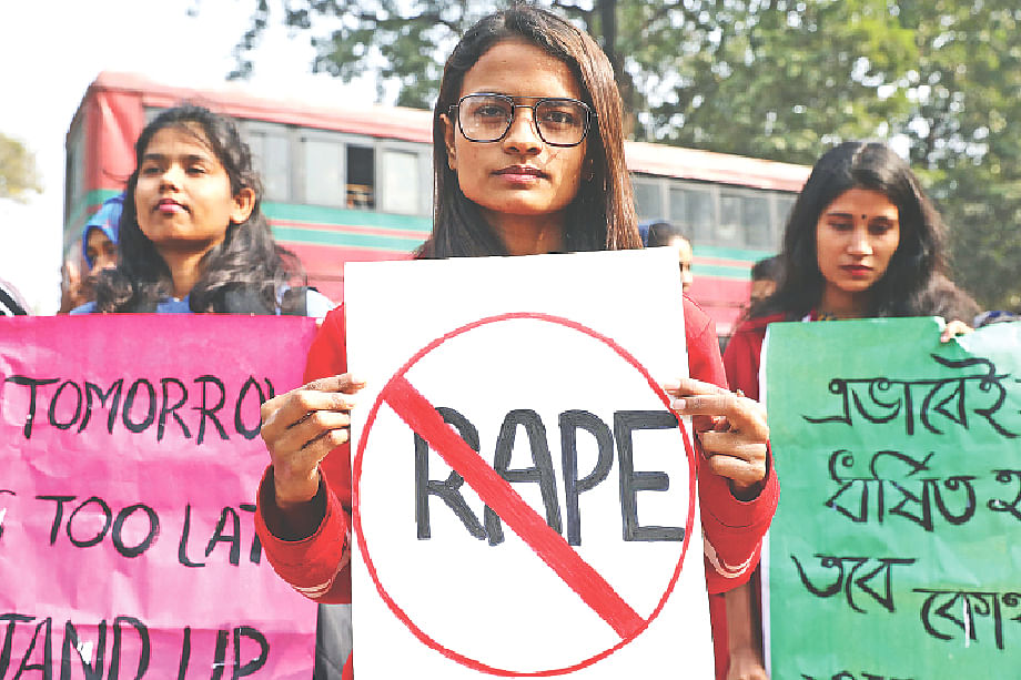 Dhaka University campus erupted in protests over the rape of one of its students, with demands made for severe punishment of the rapist Photo: Abdus Salam