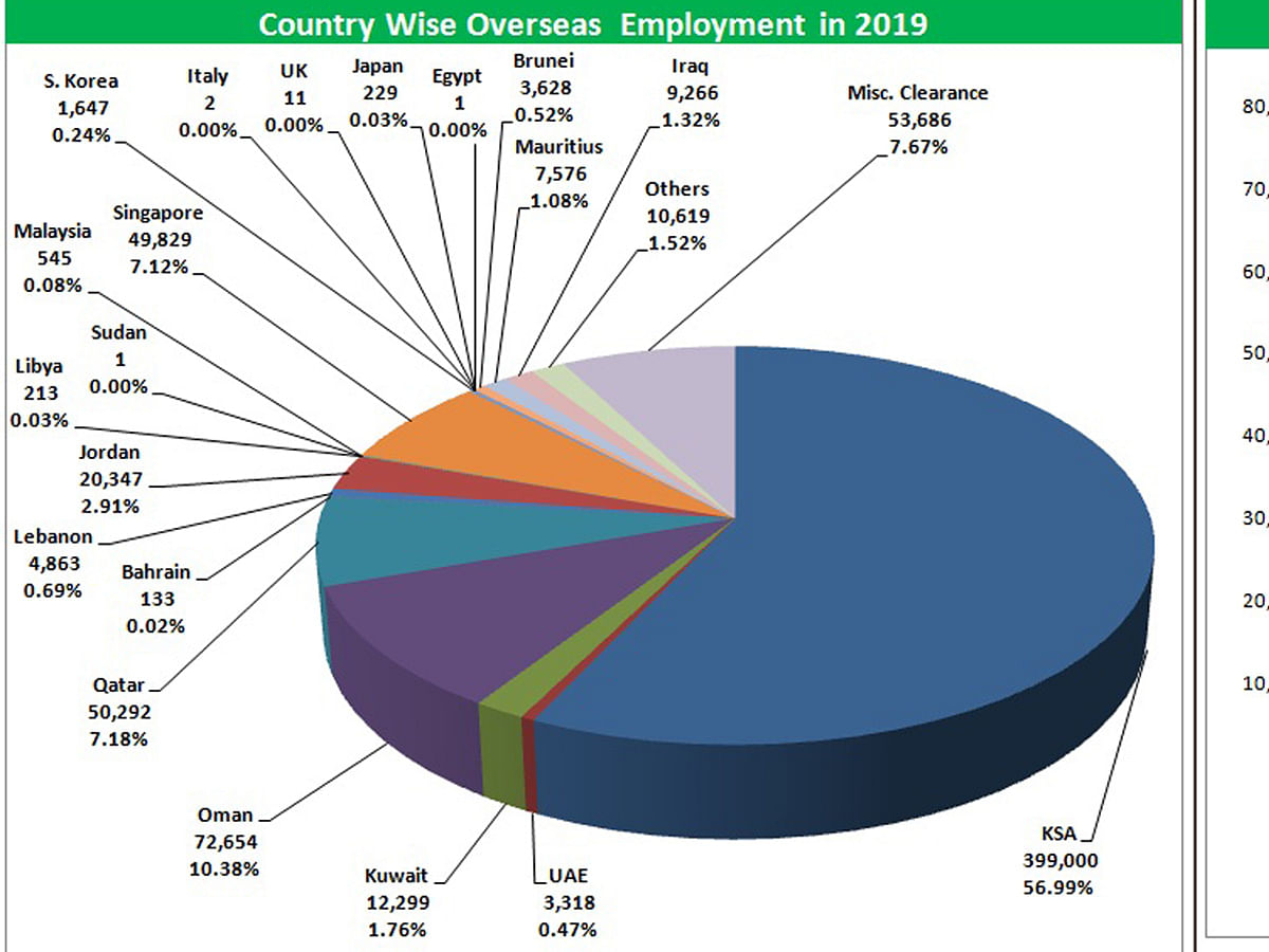 Countrywise employment in 2019. Infograph: BMET