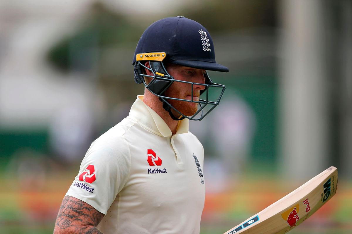 England`s Ben Stokes reacts after scoring a century (100 runs) during the second day of the third Test cricket match between South Africa and England at the St George`s Park Cricket Ground in Port Elizabeth on 17 January, 2020. Photo: AFP