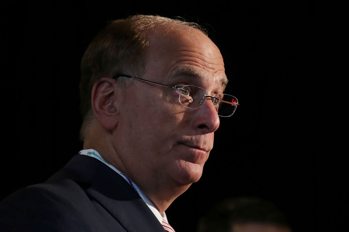 Larry Fink, chief executive of BlackRock, is pictured in this file photo taken in New York on 26 September 2018. Photo: Reuters