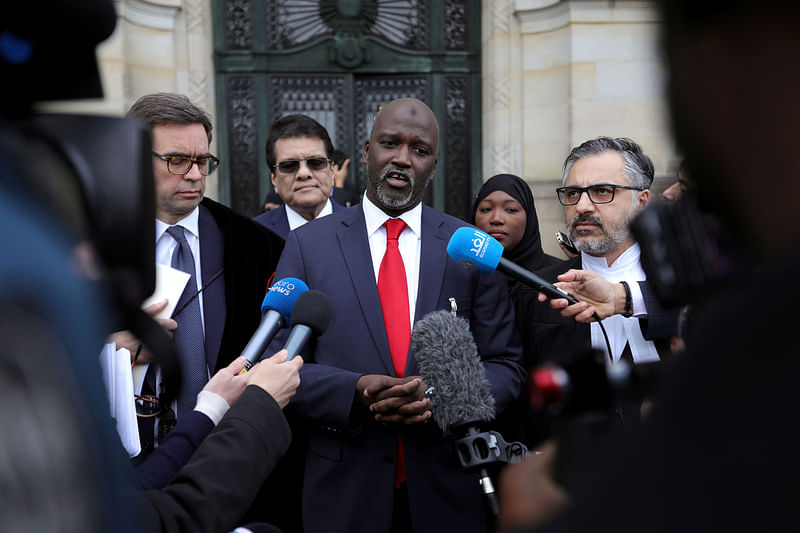 Ruling in case against Myanmar on alleged genocide of Rohingya, at the ICJ in The Hague. Photo: Reuters