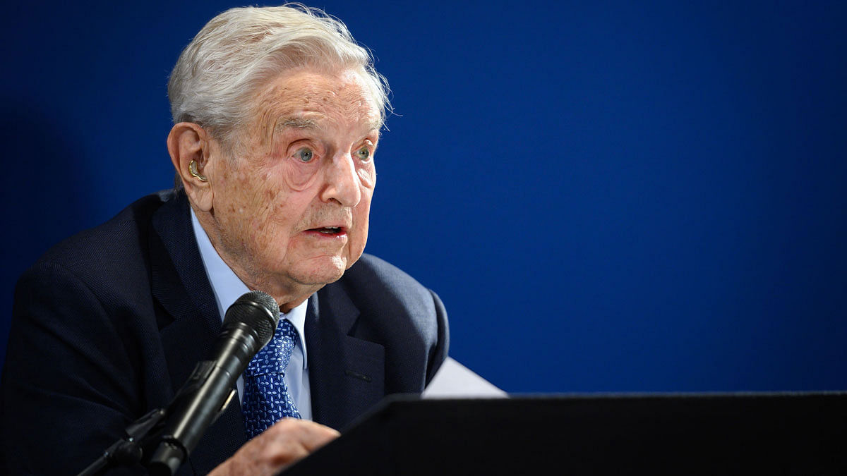 Hungarian-born US investor and philanthropist George Soros delivers a speech on the sidelines of the World Economic Forum (WEF) annual meeting, on 23 January 2020 in Davos, eastern Switzerland. Photo: AFP