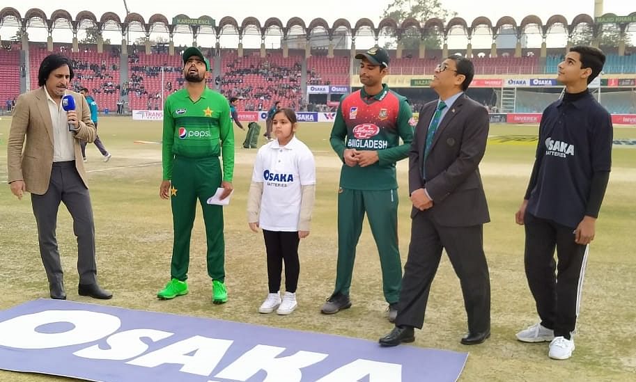 Bangladesh skipper Mahmudullah chose to bat in second T20I match at Gaddafi Stadium in Lahore on 25 January 2020. Photo: Pakistan Cricket Twitter Handle
