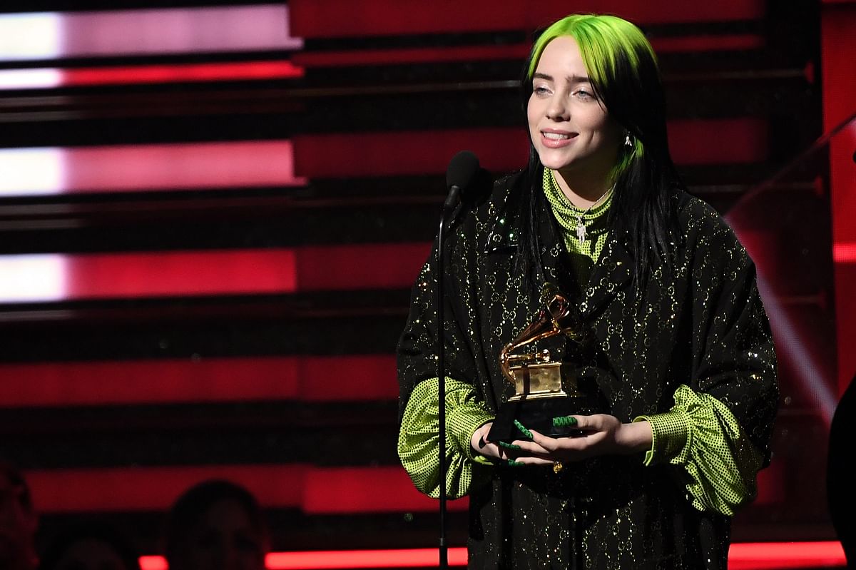 US singer-songwriter Billie Eilish accepts the award for best Best New Artist during the 62nd Annual Grammy Awards on 26 January, 2020, in Los Angeles. Photo: AFP