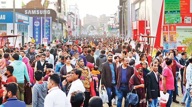 People at Dhaka International Trade Fair. Prothom Alo File Photo