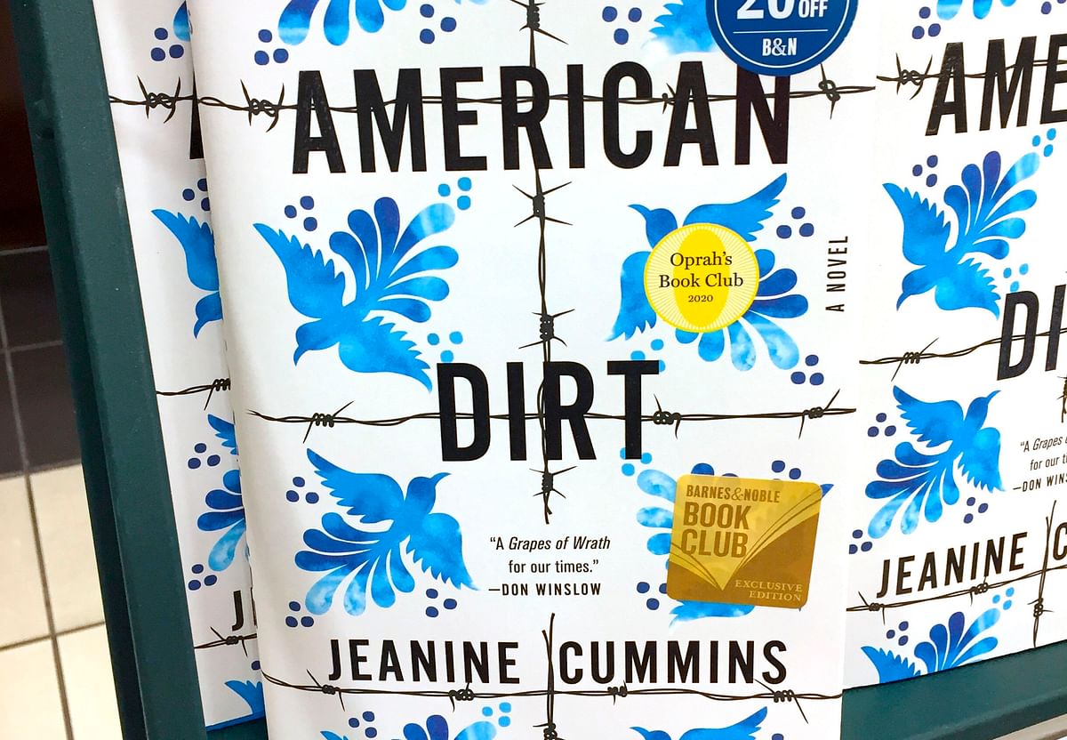 Photo shows `American Dirt` books sitting on a rack at a bookstore in New York on 27 January 2020. Photo: AFP
