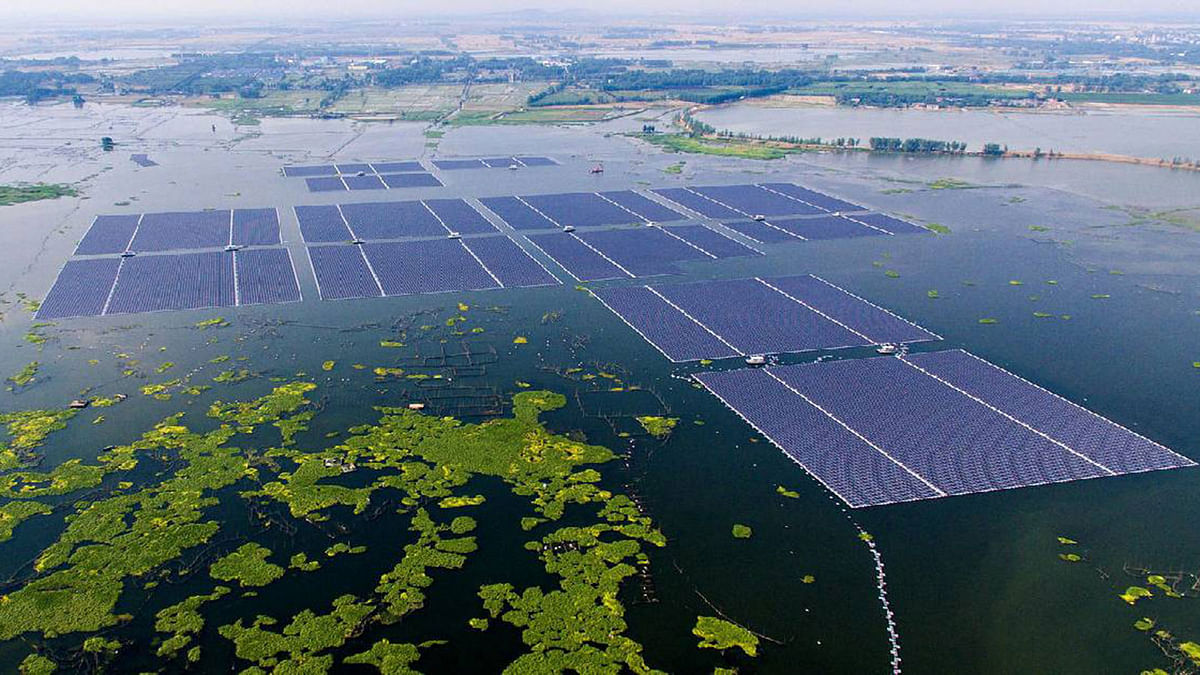 Mongla is going to have 10MW floating solar power plant as a Mujib Borsho gift. UNB representational image