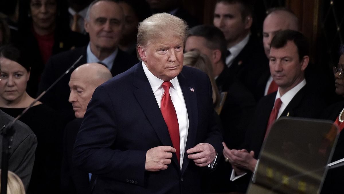 President Donald Trump arrives to deliver the State of the Union address in the chamber of the US House of Representatives at the US Capitol Building on 4 February 2020 in Washington, DC. Photo: AFP
