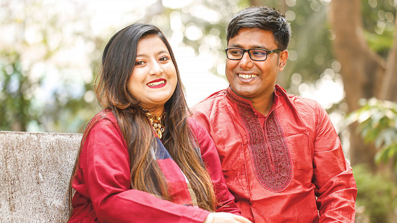 Tasmia Habiba (L) and Aminul Islam.