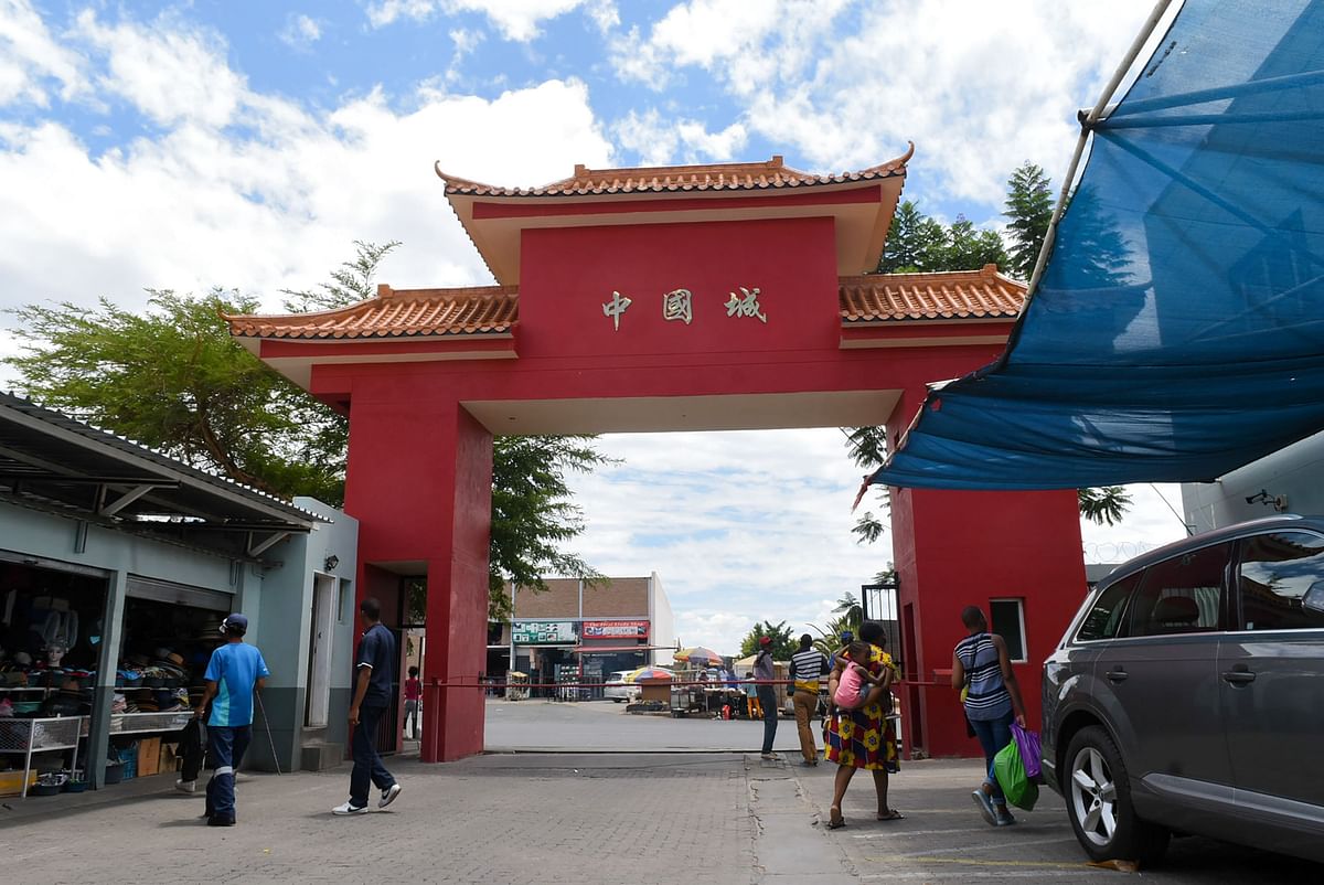 A picture taken on 14 February 2020, shows the Chinatown area in Windhoek, Namibia. Despite there being no confirmed cases of the novel coronavirus in Namibia, its effects have been nevertheless felt in the Chinese business community based in Windhoek. Photo: AFP