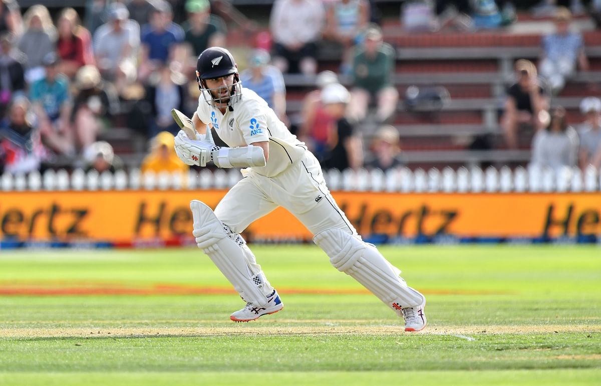 New Zealand`s captain Kane Williamson plays a shot during day two of the first Test cricket match between New Zealand and India at the Basin Reserve in Wellington on 22 February, 2020. Photo: AFP