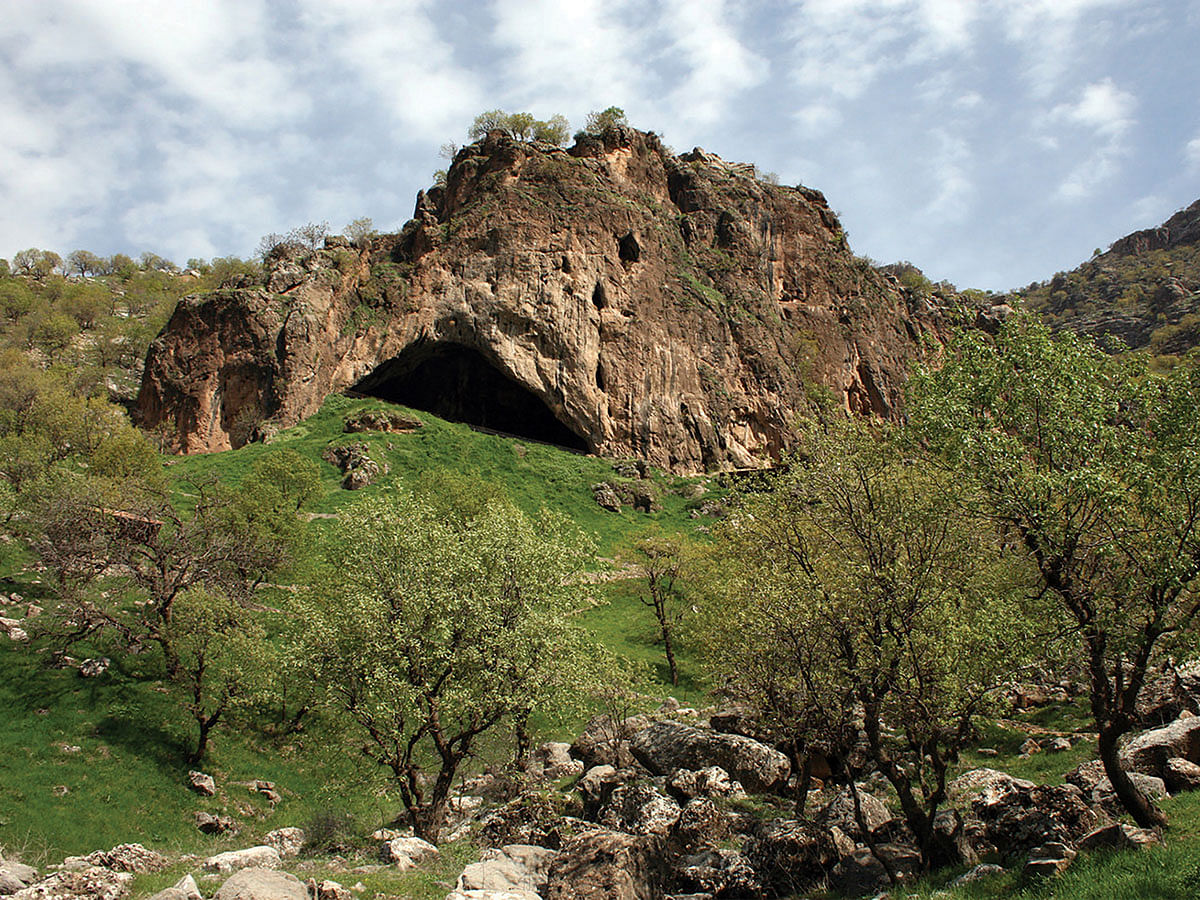 A view of the entrance to Shanidar Cave in the foothills of the Baradost Mountains in Iraq’s northern Kurdistan region, the site where fossils of 10 Neanderthals have been unearthed is seen in an undated photo. Photo: Reuters
