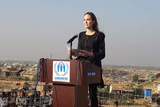 Hollywood star and special envoy of the UN High Commissioner for Refugees (UNHCR) Angelina Jolie. File Photo: BSS