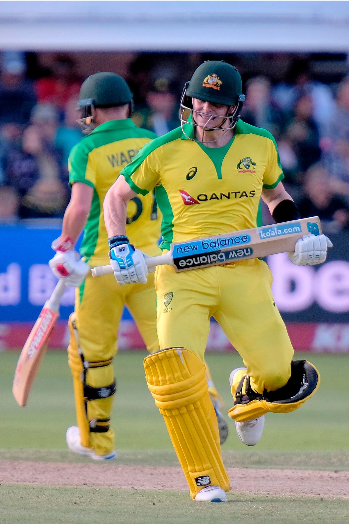 Steve Smith of Australia takes a single run during the second T20 international cricket match between South Africa and Australia at the St George`s Park Cricket Ground in Port Elizabeth on 23 February 2020. Photo: AFP