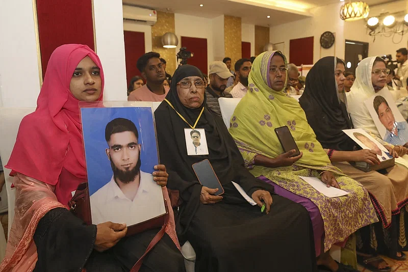 Relatives of the victims of enforced disappearances attended the programme with the photos of their dear ones