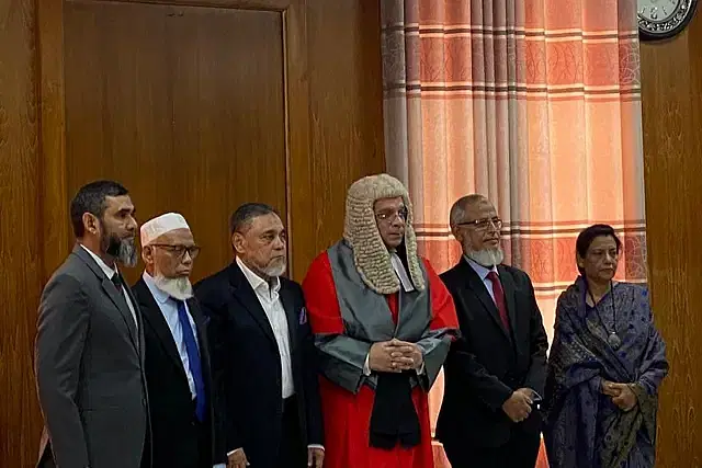 The swearing in ceremony of the chief election commissioner and four other commissioners at the Supreme Court on 24 November 2024.