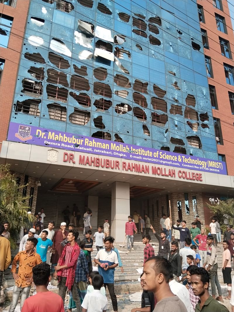 Dr Mahbubur Rahman Mollah College has been damaged extensively